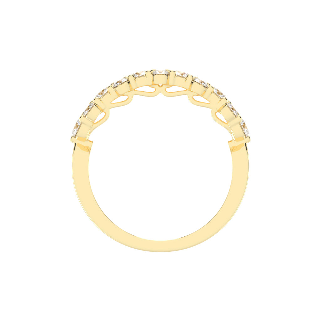 Bravia Six Prong Round Cut Eternity Lab Diamond Ring