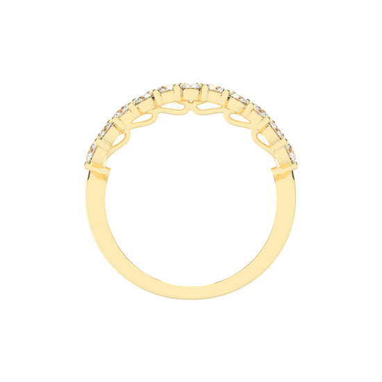 Bravia Six Prong Round Cut Eternity Lab Diamond Ring