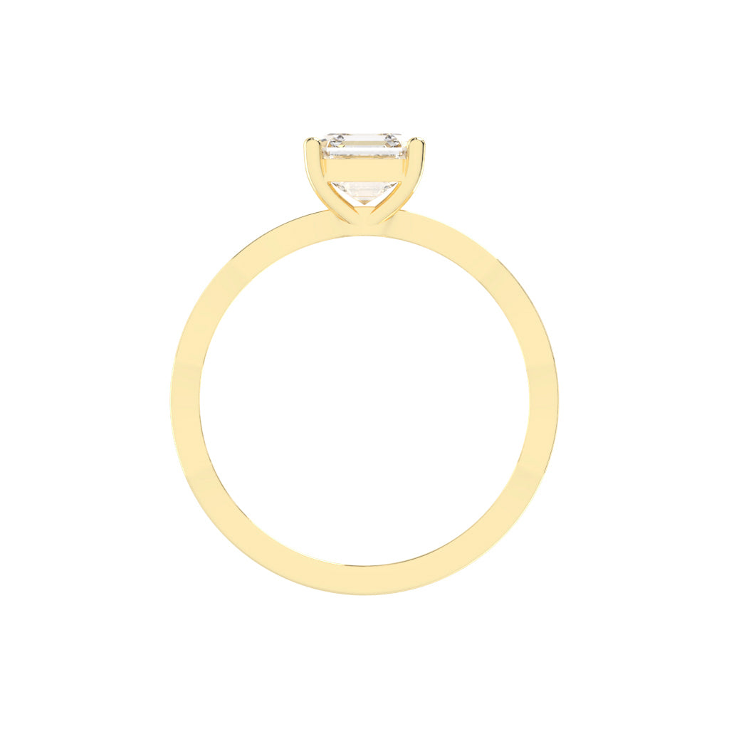 Embraceva Gizele Tapred Emerald Cut Lab Diamond Ring