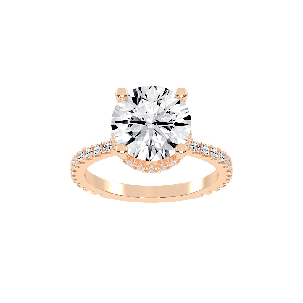 Harmonis Round Cut Engagement Lab Diamond Ring
