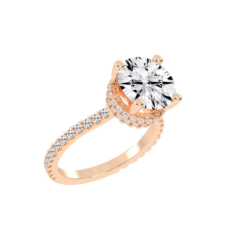 Harmonis Round Cut Engagement Lab Diamond Ring