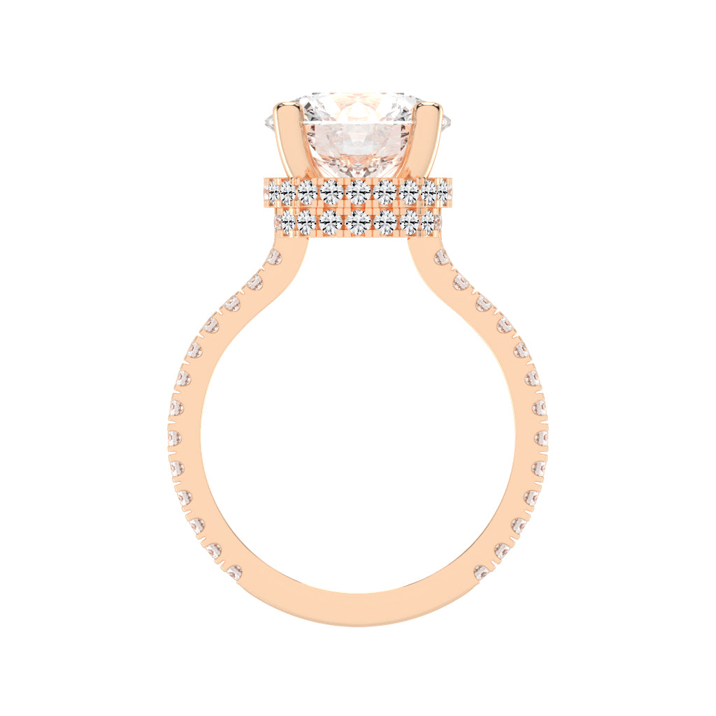 Harmonis Round Cut Engagement Lab Diamond Ring