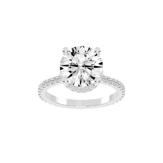 Harmonis Round Cut Engagement Lab Diamond Ring