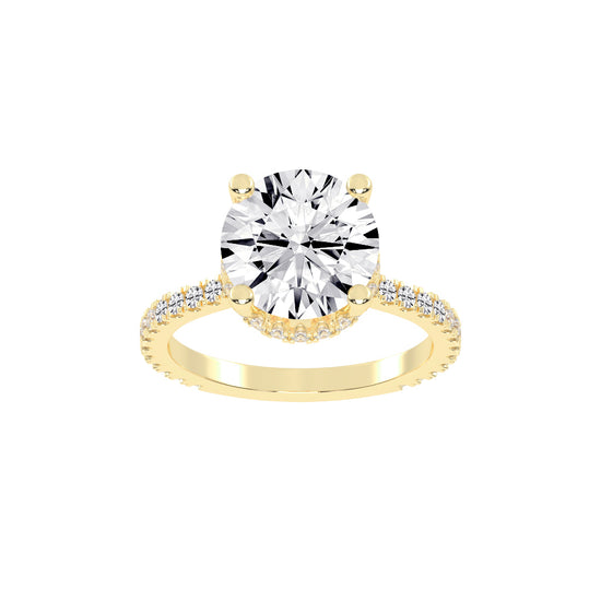 Harmonis Round Cut Engagement Lab Diamond Ring