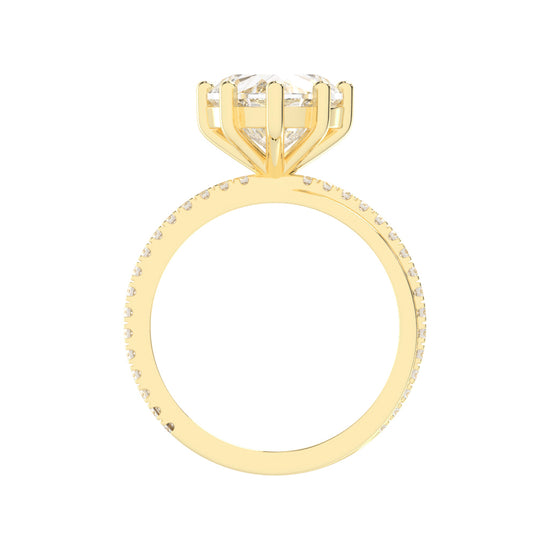 Boundelle Heart Cut Engagement Lab Diamond Ring