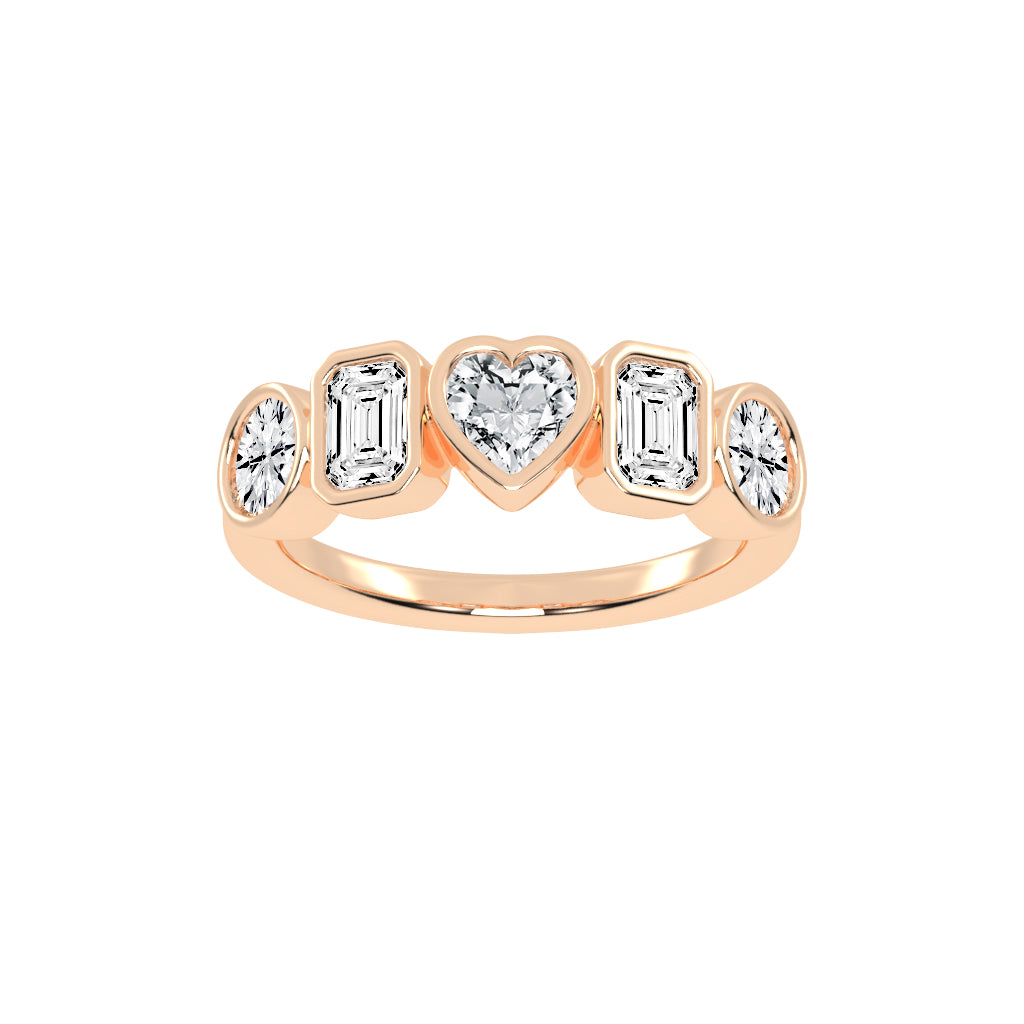 Bezel Set Multi-Shape Band