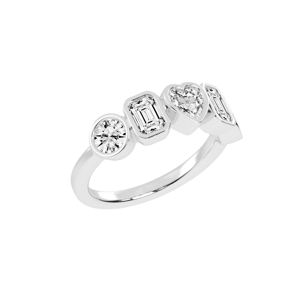 Bezel Set Multi-Shape Band