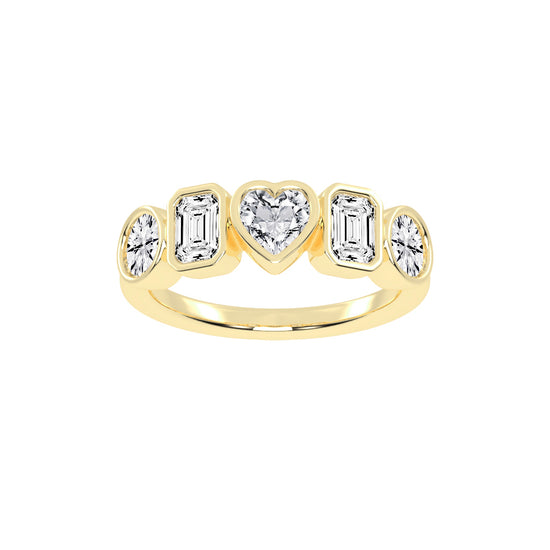 Bezel Set Multi-Shape Band