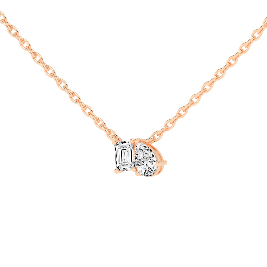Yara Friendly Pear Cut Fancy Lab Diamond Pendant