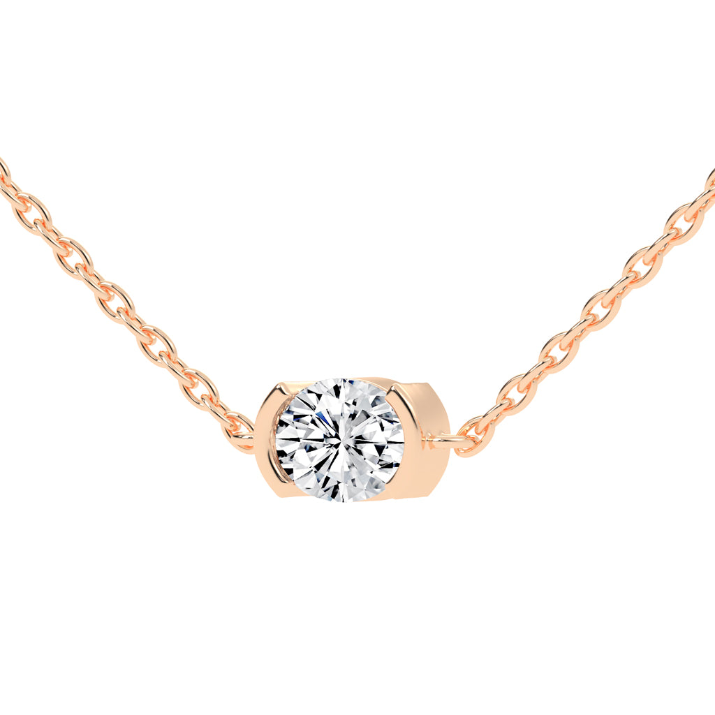 2Ct Oval Shape,Gold,Solitaire Pendants