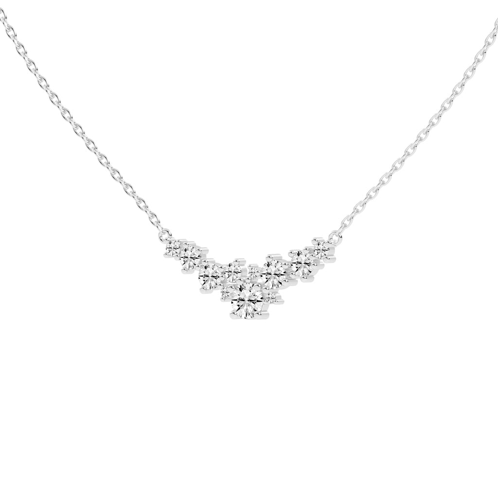Aureole 3Ct Round Cut Fancy Lab Diamond Pendant