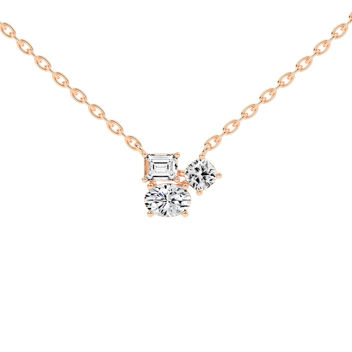 Yasmine 1.5Ct Mix Shape Fancy Lab Diamond Pendant