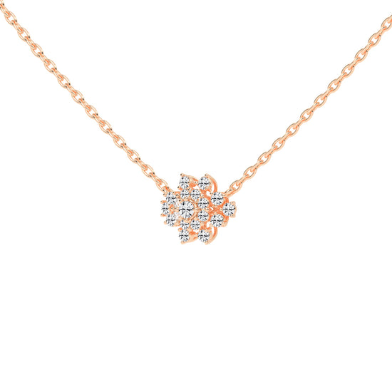 Aphra Snowflake Round Cut Fancy Lab Diamond Pendant