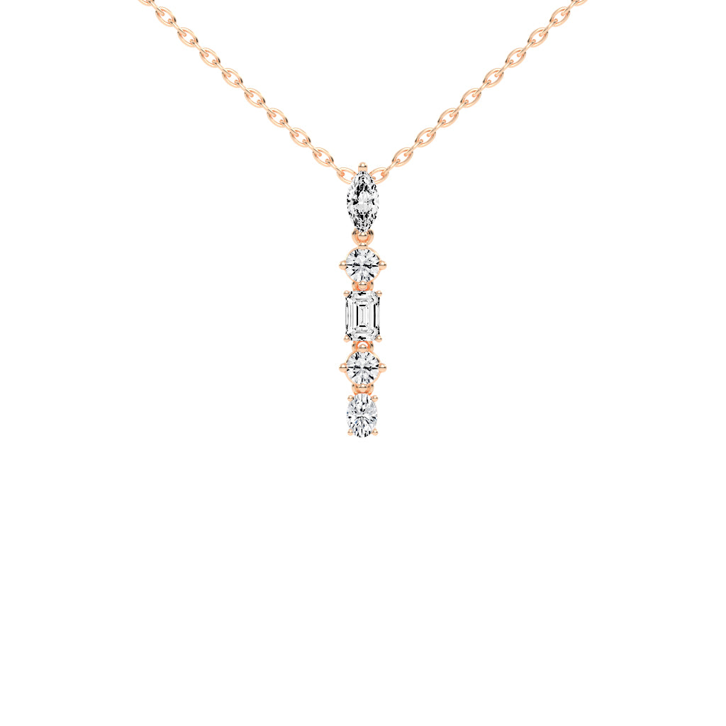 Quinta 1.75Ct Multi-Shape Fancy Lab Diamond Pendant
