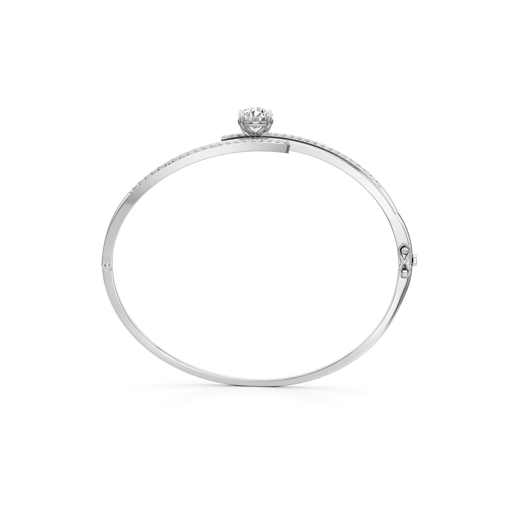 Lavina 1.75Ct Single Round Cut Kada Bracelet
