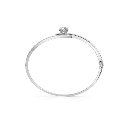 Lavina 1.75Ct Single Round Cut Kada Bracelet