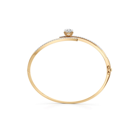 Lavina 1.75Ct Single Round Cut Kada Bracelet