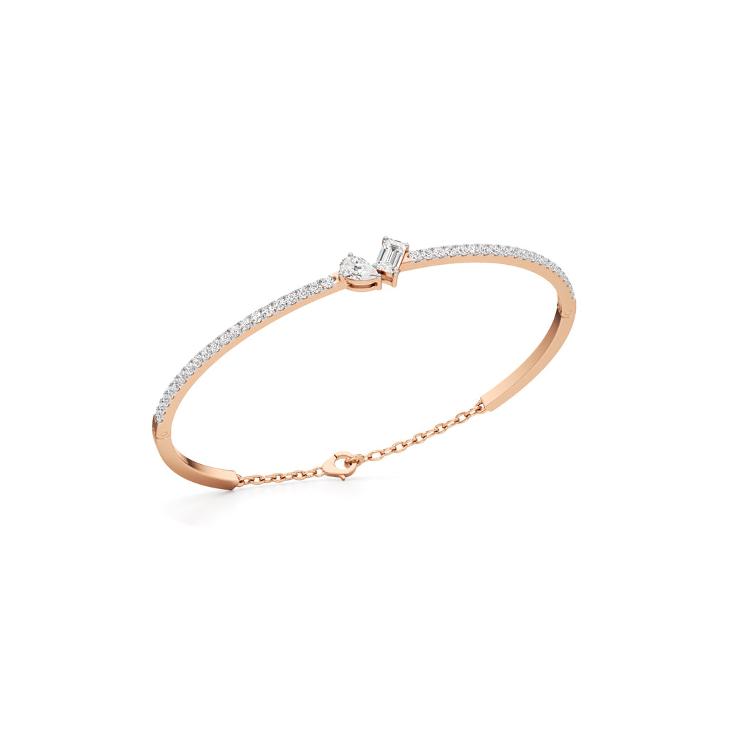 Nydia 1.25Ct Two Unique Cut Kada Bracelet