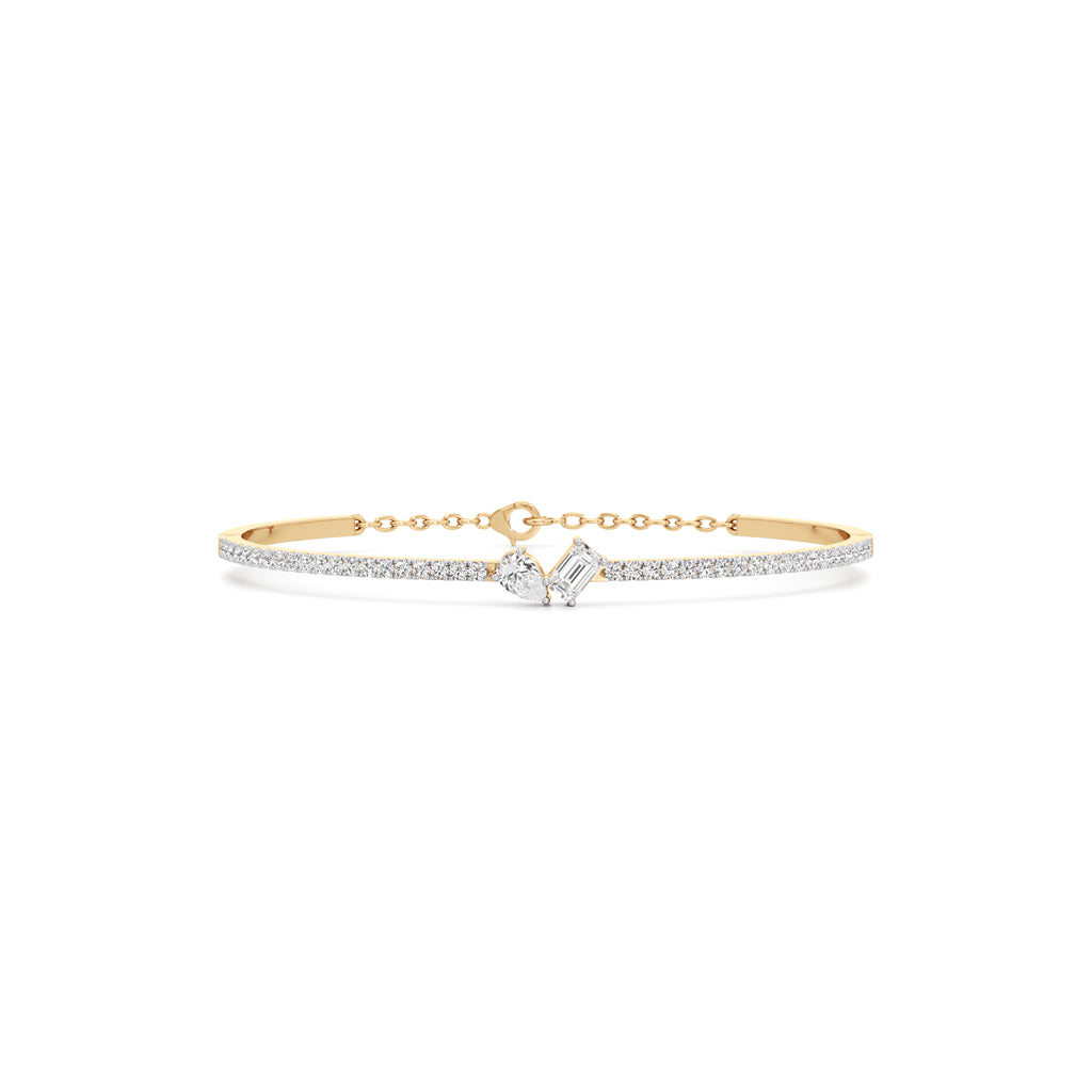 Nydia 1.25Ct Two Unique Cut Kada Bracelet