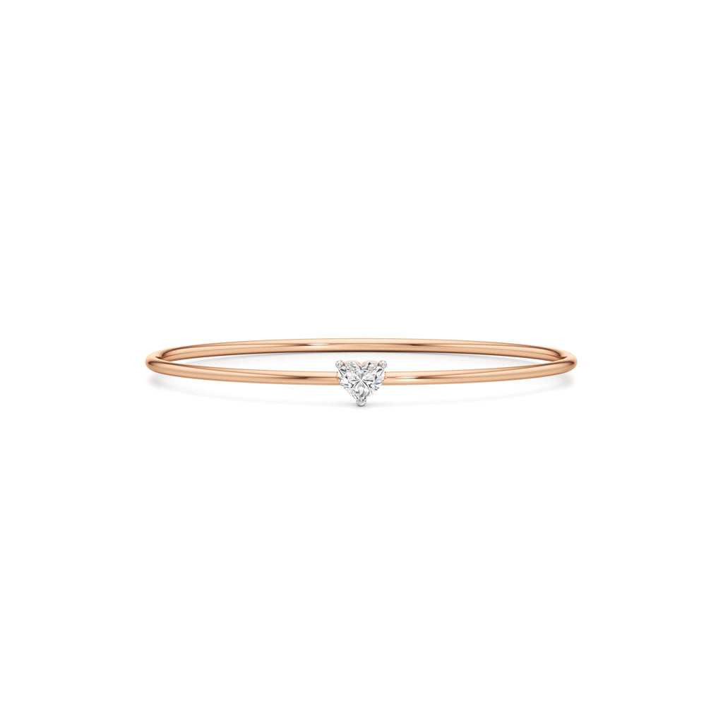Divine Luster Single Heart Stone Delicate Bracelet