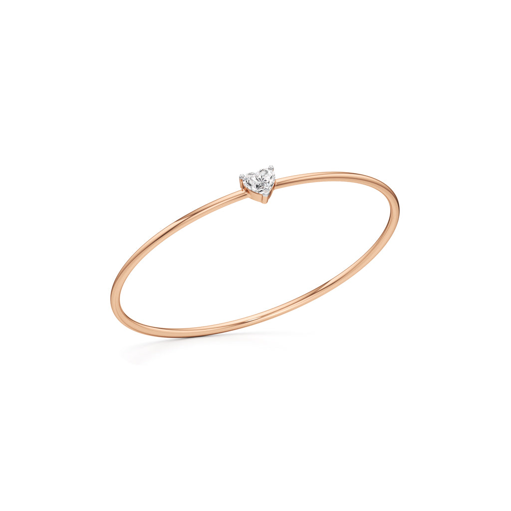 Divine Luster Single Heart Stone Delicate Bracelet