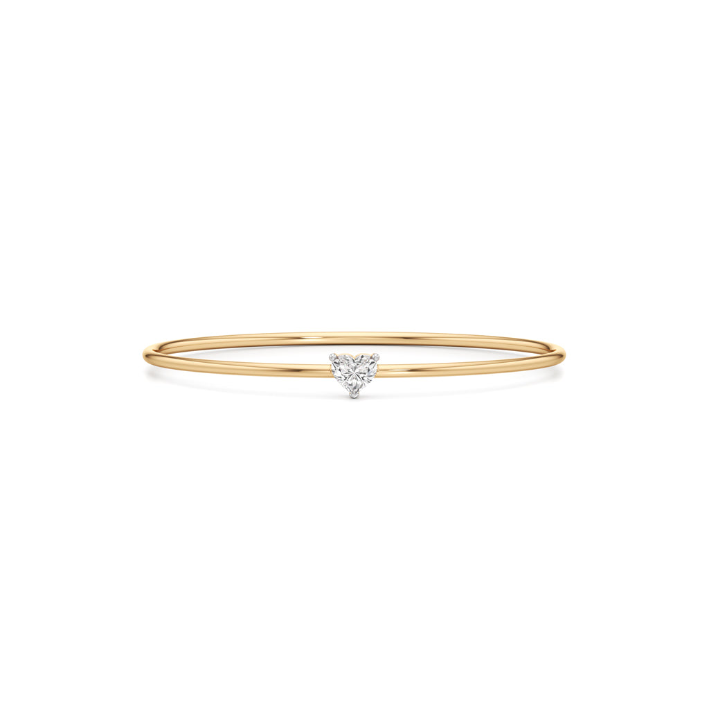 Divine Luster Single Heart Stone Delicate Bracelet
