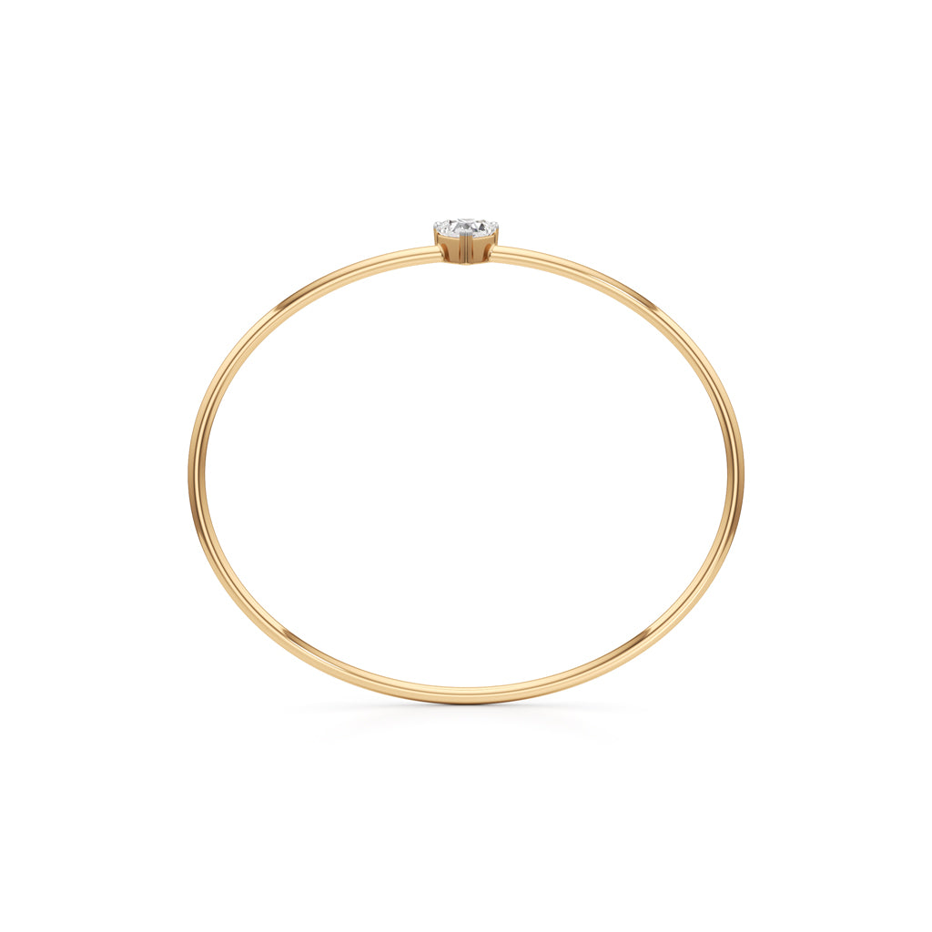 Divine Luster Single Heart Stone Delicate Bracelet
