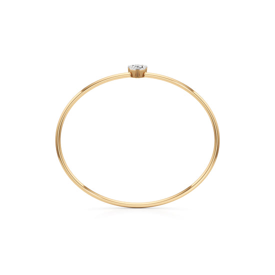 Divine Luster Single Heart Stone Delicate Bracelet