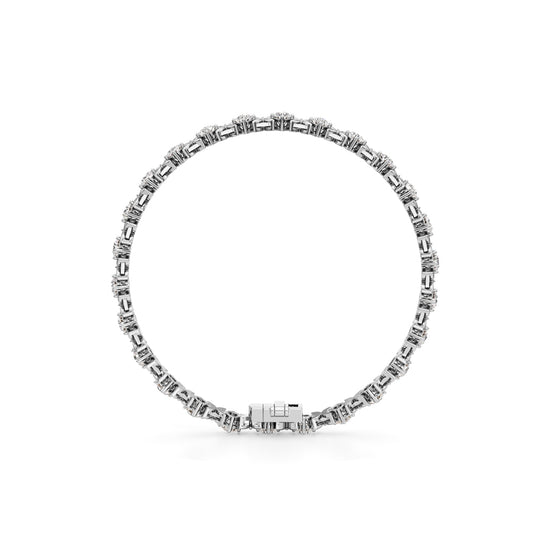 Celia 5Ct Floral Round Cut Fancy Bracelet