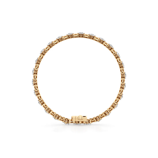 Celia 5Ct Floral Round Cut Fancy Bracelet