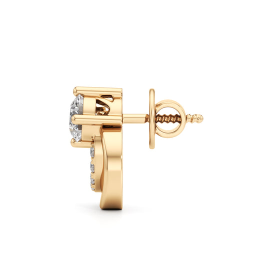 Round Shape Fancy Studs Earrings