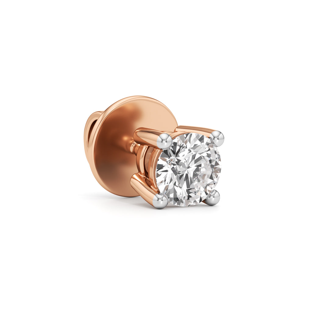 0.5Ct Round Shape Solitaire Studs Earrings