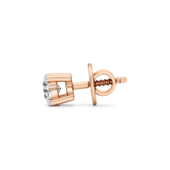0.5Ct Round Shape Solitaire Studs Earrings