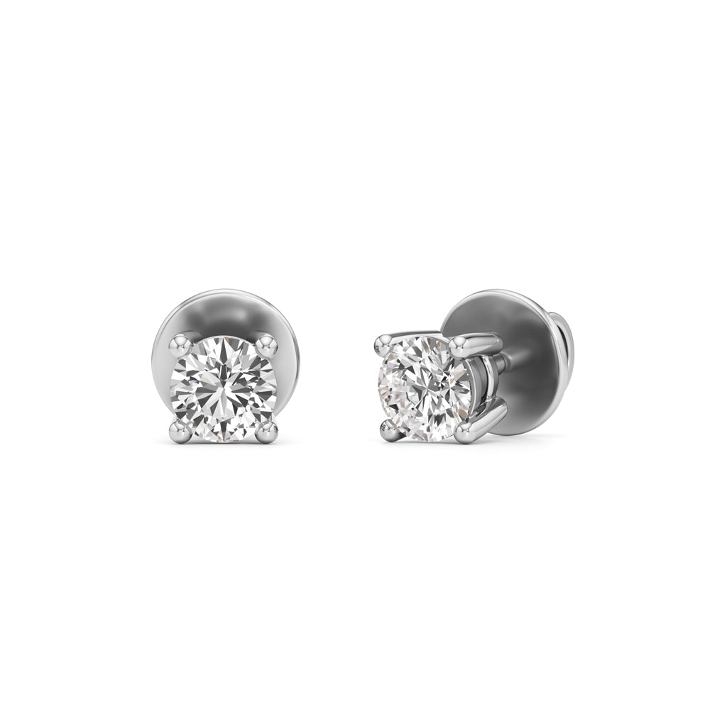 0.5Ct Round Shape Solitaire Studs Earrings