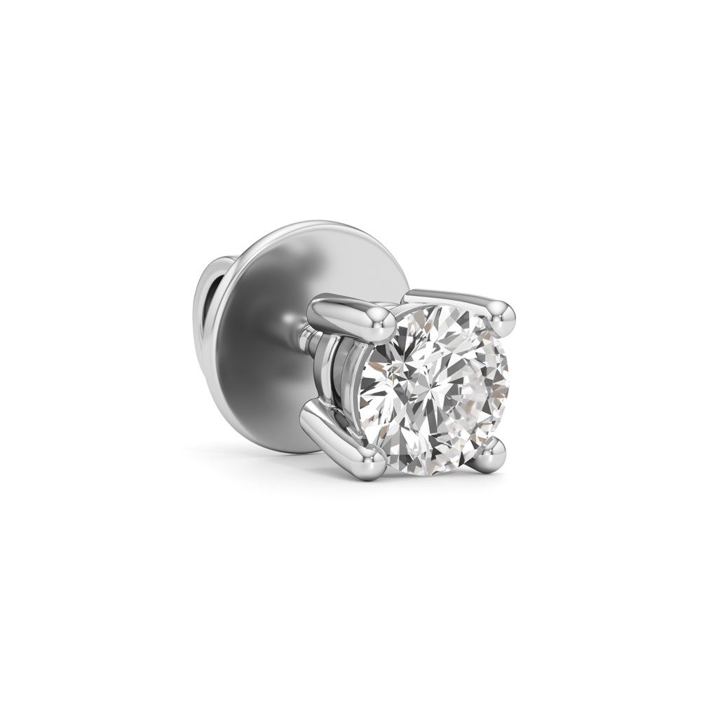 0.5Ct Round Shape Solitaire Studs Earrings