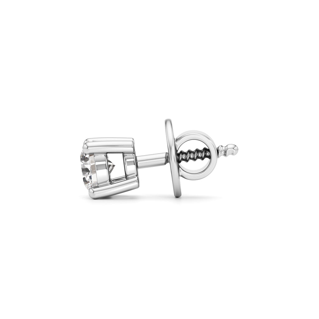 0.5Ct Round Shape Solitaire Studs Earrings