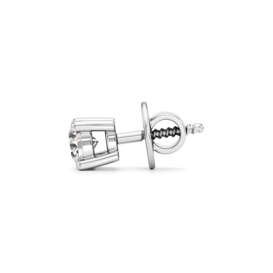 0.5Ct Round Shape Solitaire Studs Earrings