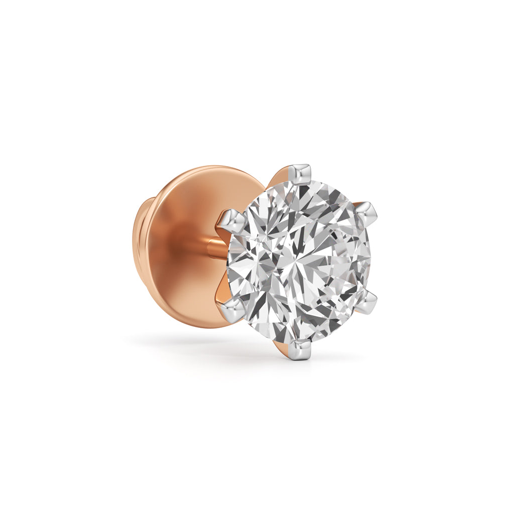 2.5Ct Round Shape Solitaire Studs Earrings