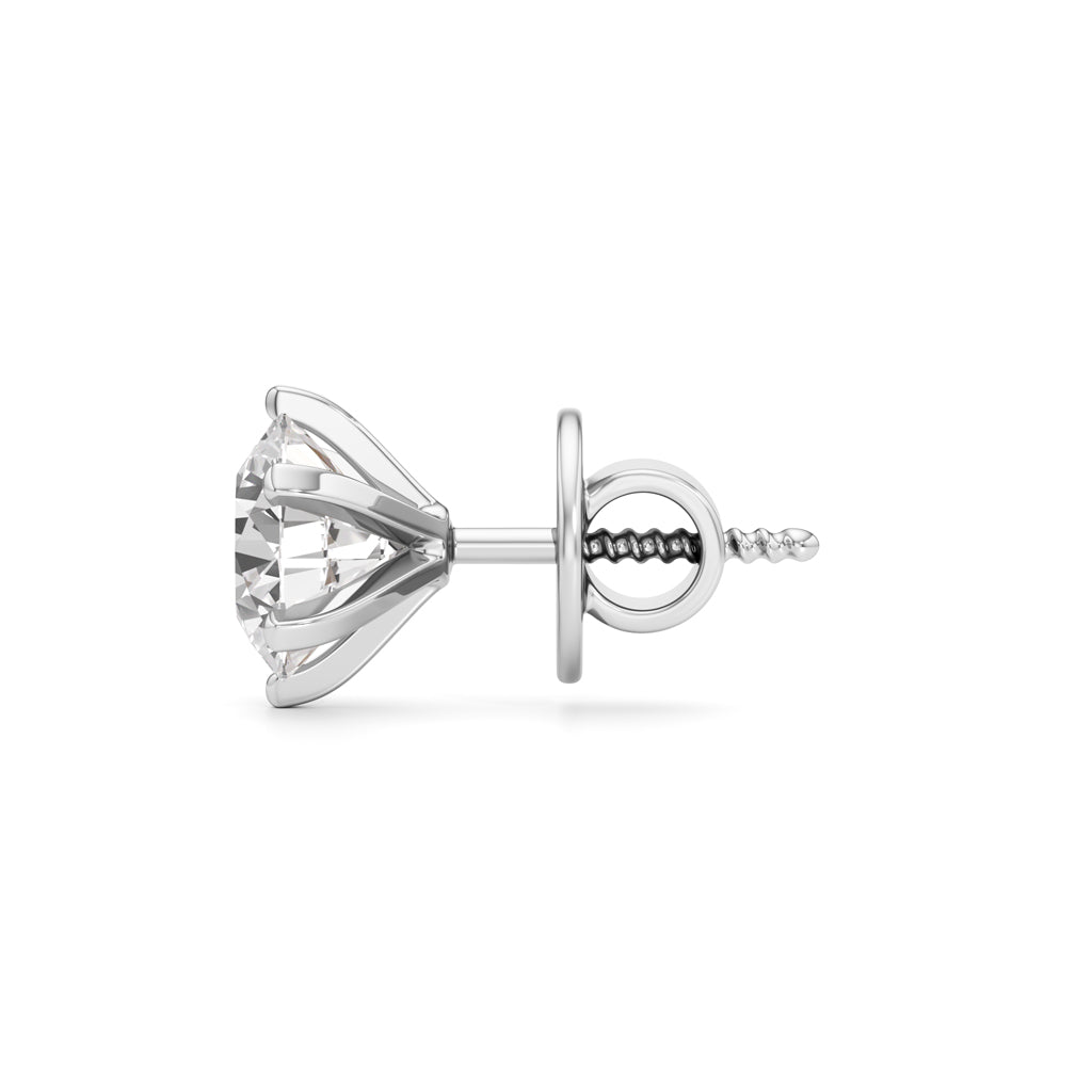 2.5Ct Round Shape Solitaire Studs Earrings