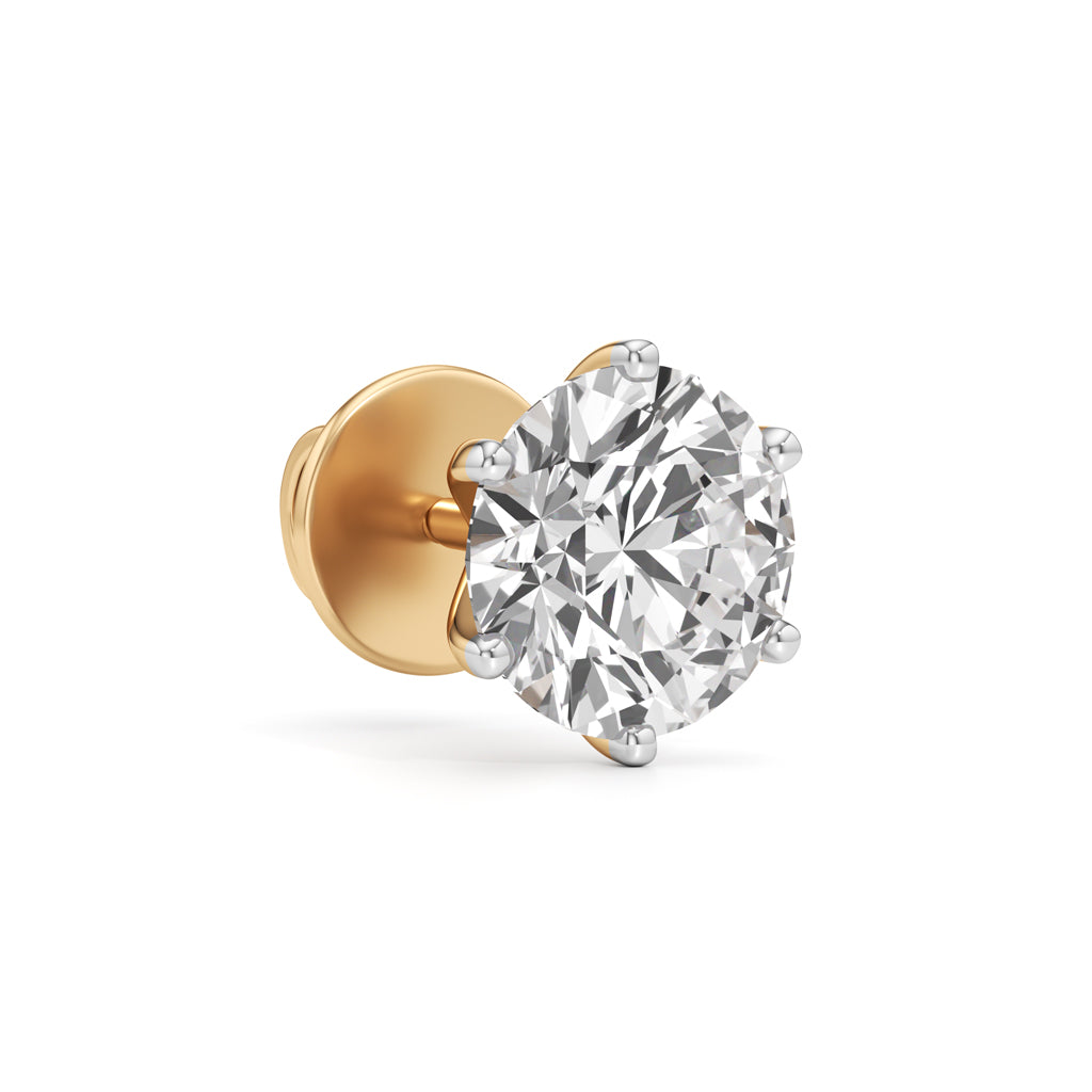 2.25Ct Round Shape Solitaire Studs Earrings