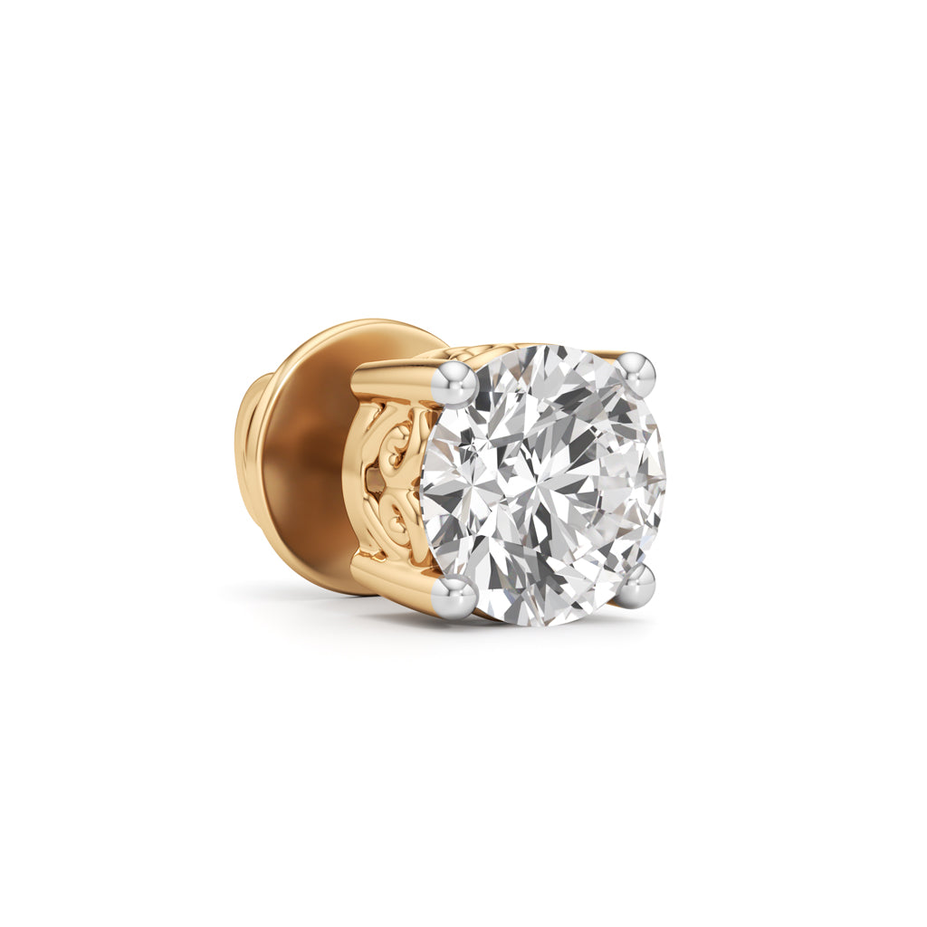 1.5Ct Round Shape Solitaire Studs Earrings