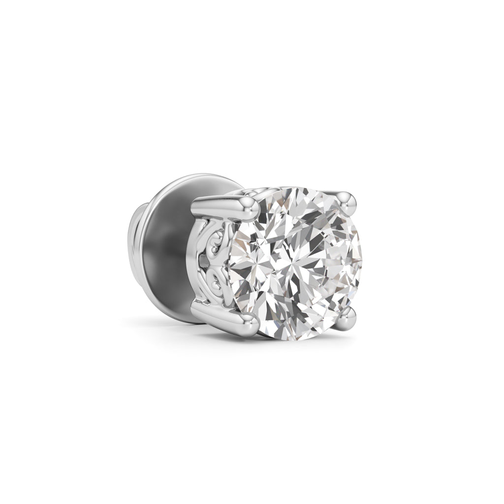 1.5Ct Round Shape Solitaire Studs Earrings