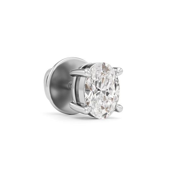 0.5Ct Oval Shape Solitaire Studs Earrings
