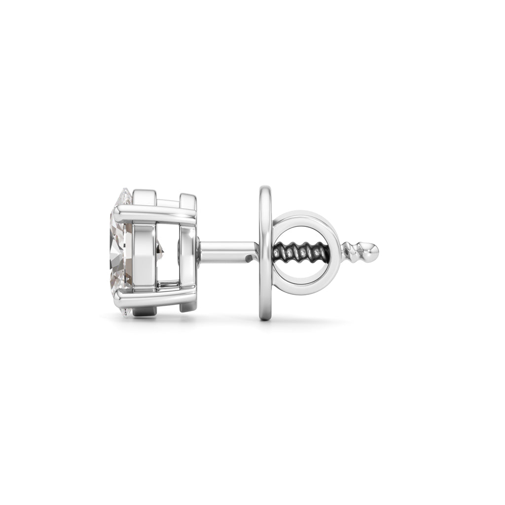 0.5Ct Oval Shape Solitaire Studs Earrings