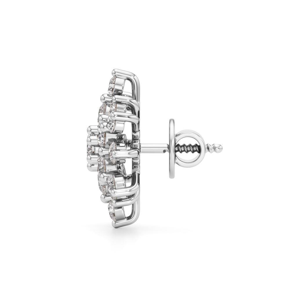 1.75Ct Round Shape Fancy Studs Earrings