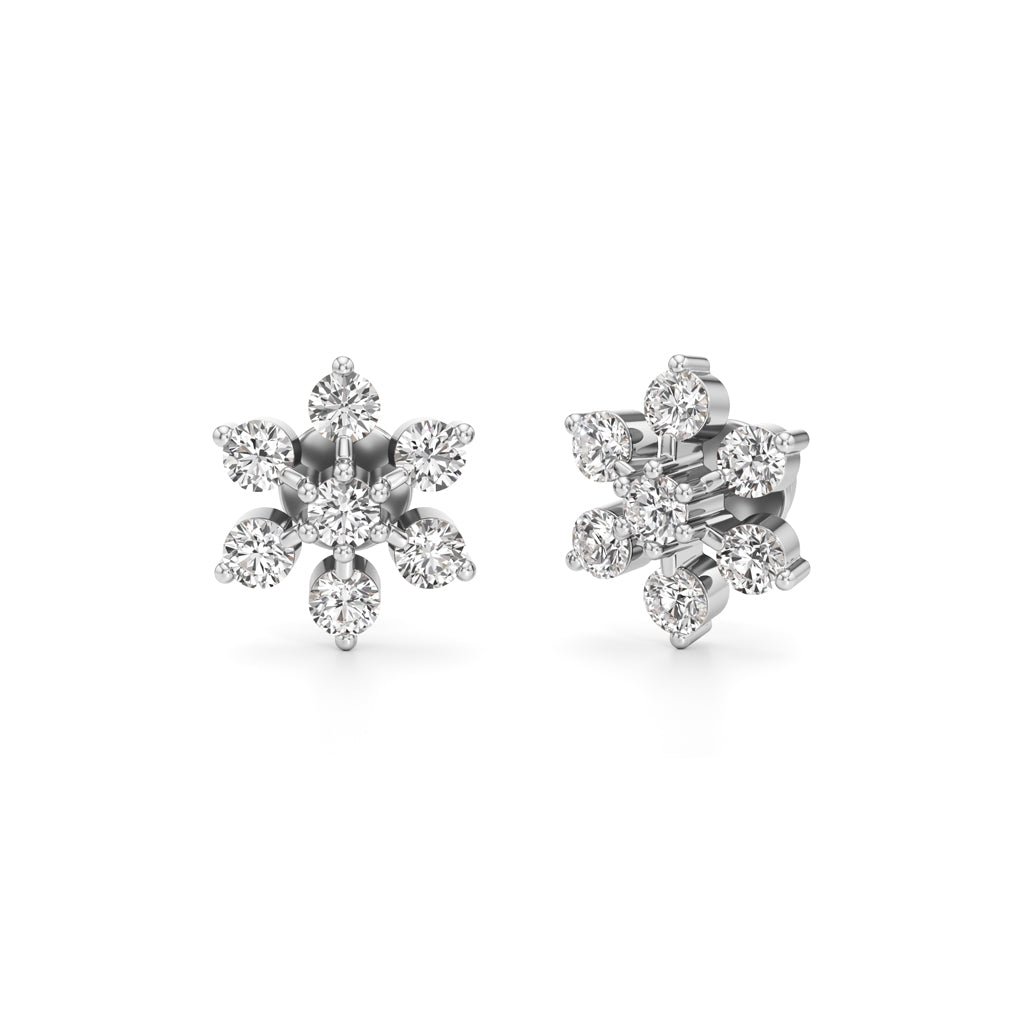 1.5Ct Round Shape Fancy Studs Earrings
