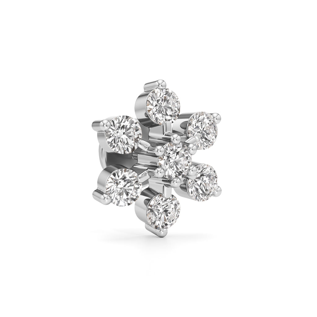 1.5Ct Round Shape Fancy Studs Earrings
