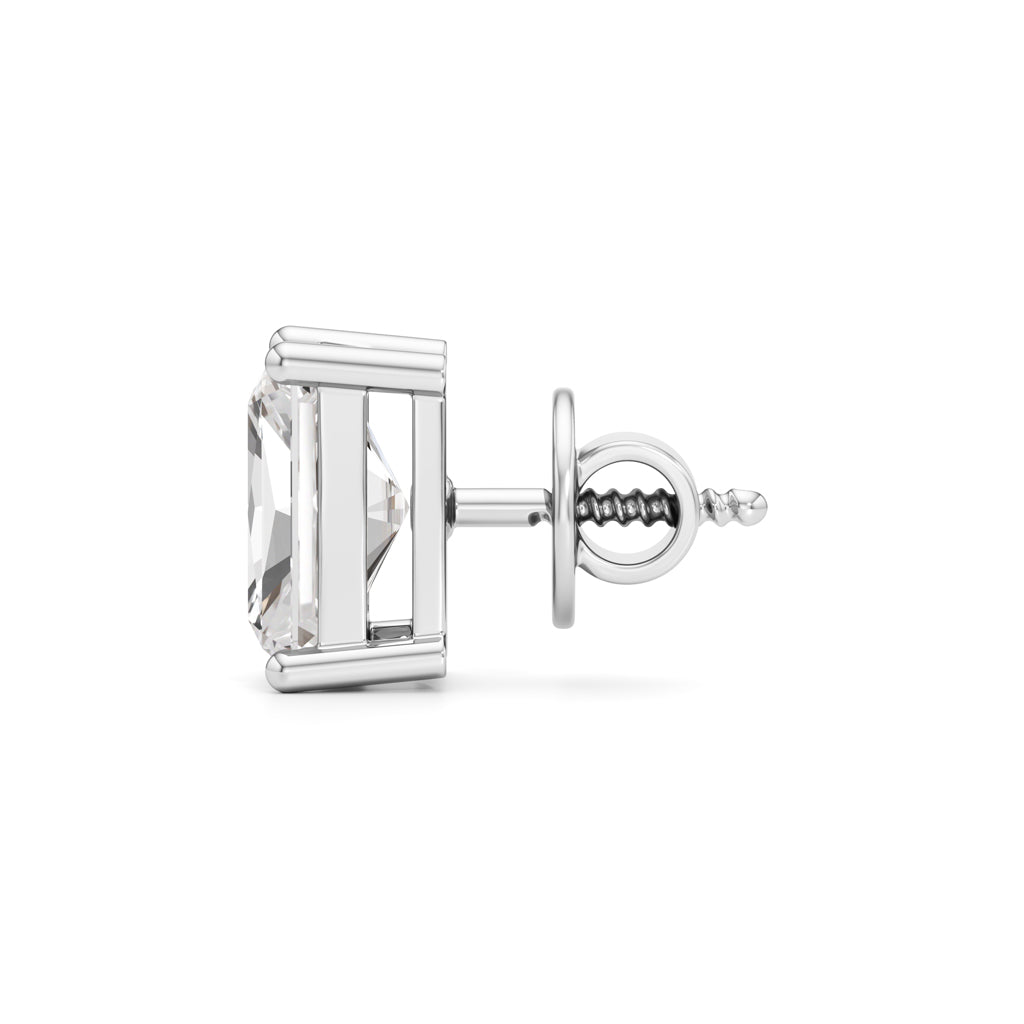 2.5Ct Radiant Shape Solitaire Studs Earrings