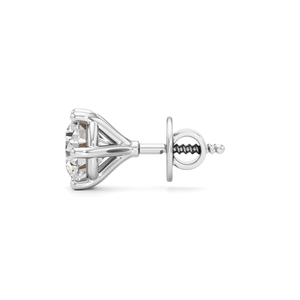 2.5Ct Round Shape Solitaire Studs Earrings