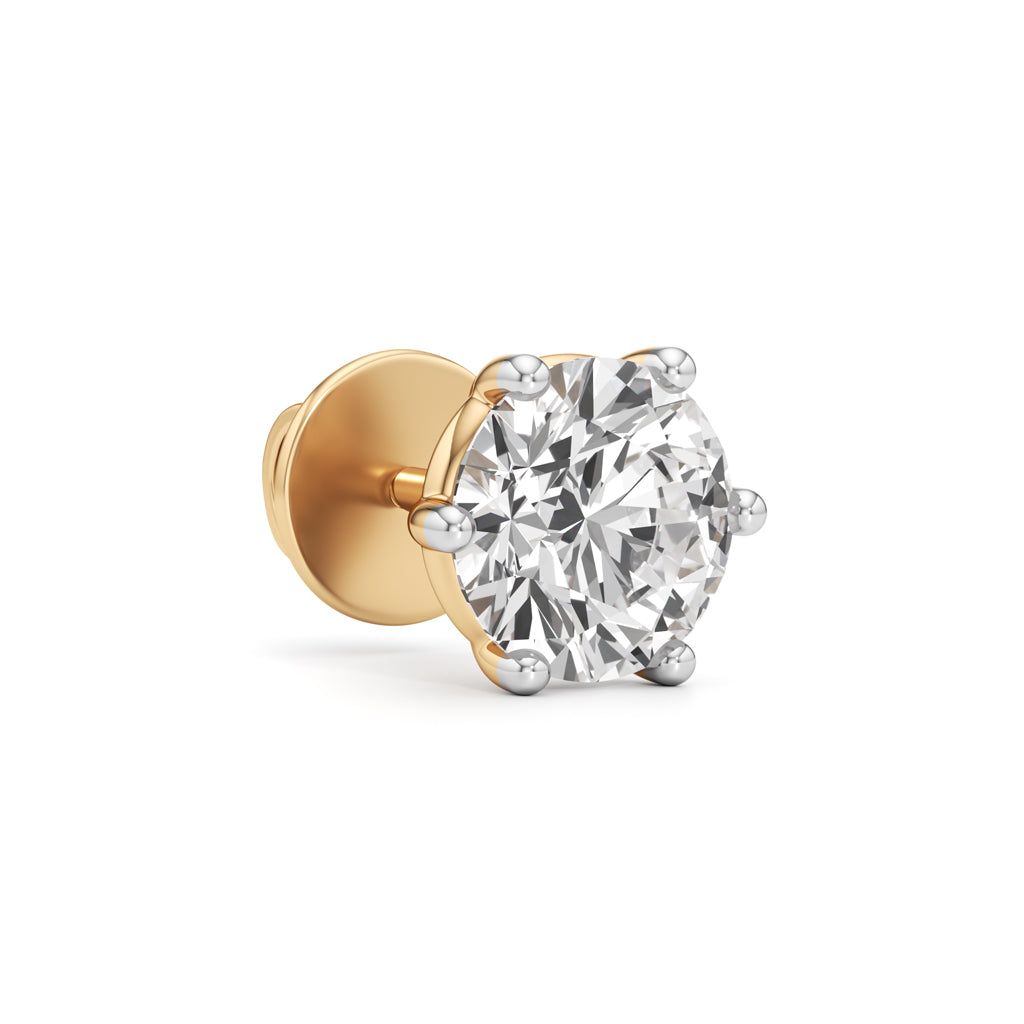 2.5Ct Round Shape Solitaire Studs Earrings